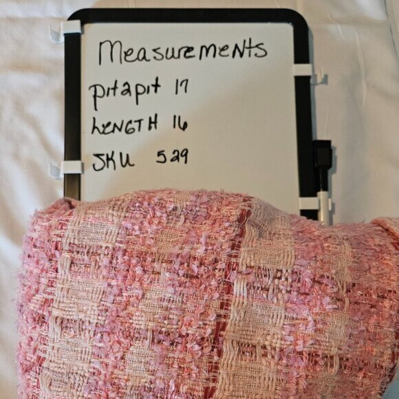 ‘Endless Rose’ Pink Tweed Cropped Blazer NWT Size S - Picture 10 of 10